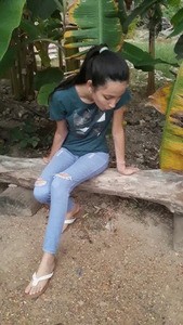 Latina Girl Hocking Loogies On The Ground